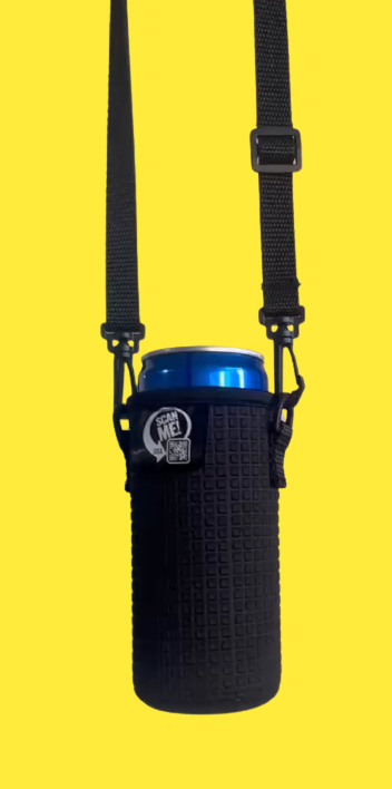 Skinny with strap Can Cooler - Koozie